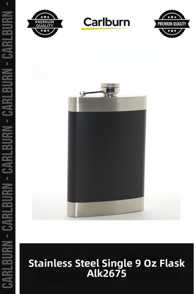 Carlburn Special Edition Gift Stainless Steel Single 9 oz Flask with Pockets ...