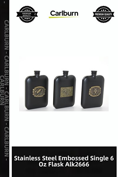 Carlburn Special Production Metal Gift Bottle with Pockets for Men, Stainless...