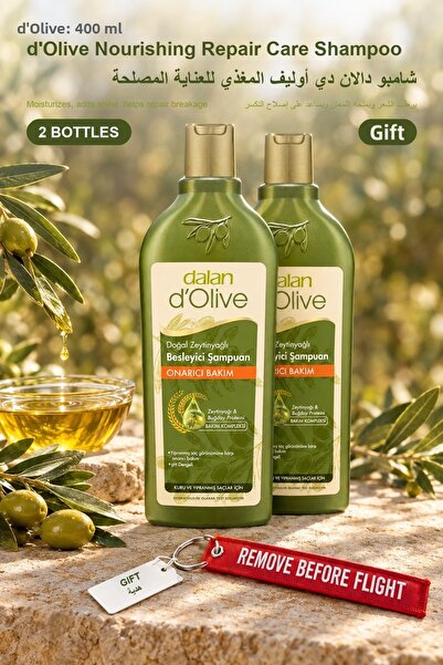 Dalan D'Olive Nourishing Repair Care Shampoo 400 ml X 2 Bottles