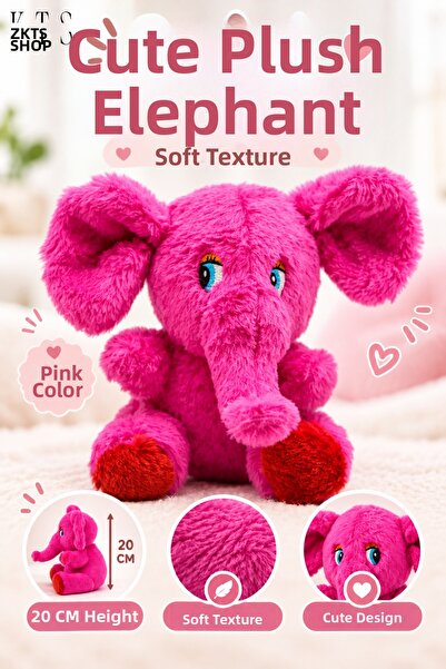 KTS SHOP Plush Elephant 20 cm Soft Textured Cute Toy Elephant