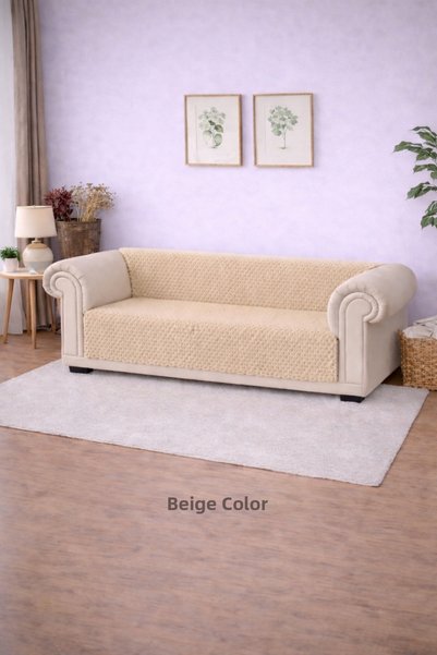 NOVİRA HOME Non-Slip Sofa Cover Puffy Pattern