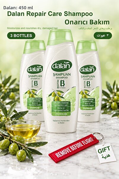 Dalan Repair Care Shampoo 450 ml X 3 Bottles
