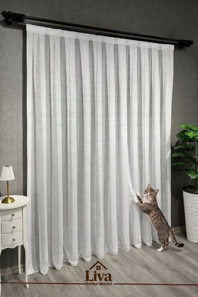 Liva Ev Dünyası Cat-Resistant, Paw-Friendly, Knitted Textured 2.5 Layer Pleat...