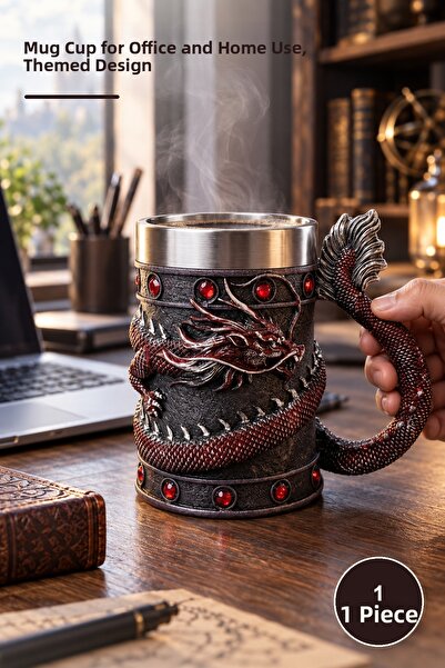 Yenilig 1 Piece Dragon Mug – Mug Cup for Beverage Service, Office and Home Us...