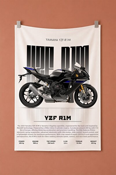 gxe.art Tapiserie decorativă de perete YAMAHA YZF R1M