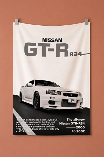 gxe.art NİSSAN GTR R34 Tapiserie decorativă de perete