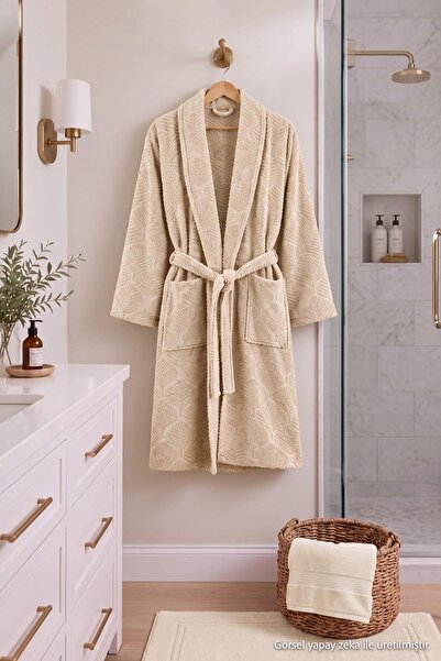 TRENDYOLMİLLA HOME Μπουρνούζι Ζακάρ Μπεζ με Ζώνη TPHAW27NZ00004