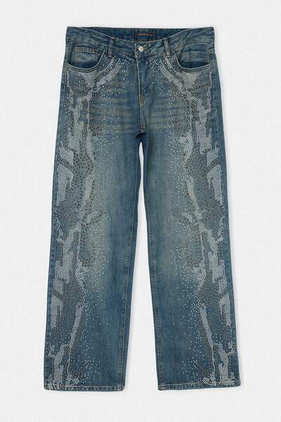 Trendyol Collection Blue Stone Regular Waist Straight Jeans Twoaw27Je00318