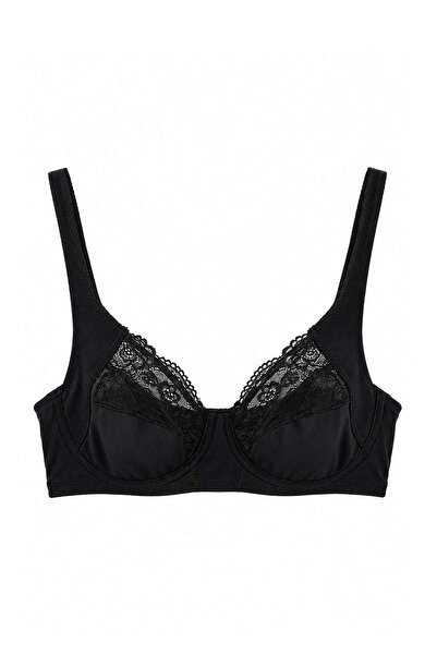 Trendyol Collection Black Single Micro Gathered Cupless T-Shirt Bra Thmaw27Su...