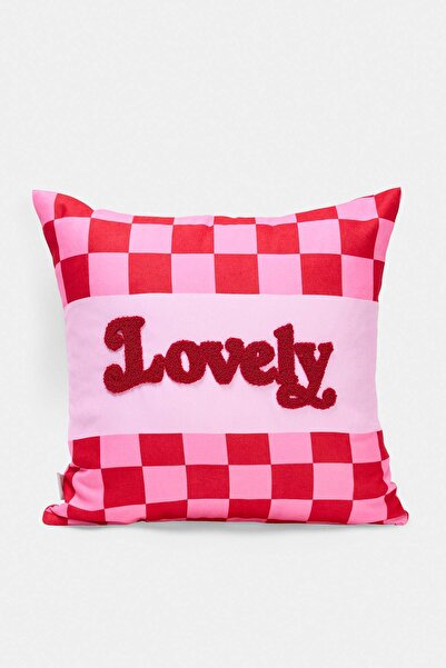 TRENDYOLMİLLA HOME Punch Detailed Checkerboard Pattern Single Throw Pillow Co...
