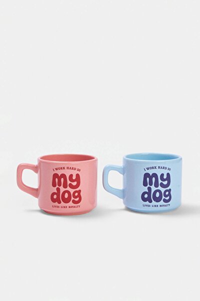 TRENDYOLMİLLA HOME 2-Piece Dog Mug Ceramic 8 cm - 184 ml TPHSS26UP00011
