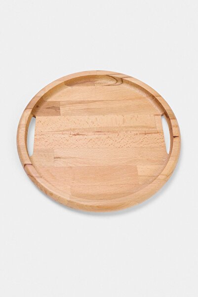 TRENDYOLMİLLA HOME 30 cm Wooden Tray with Natural Beech Material Tphss26Tps00001