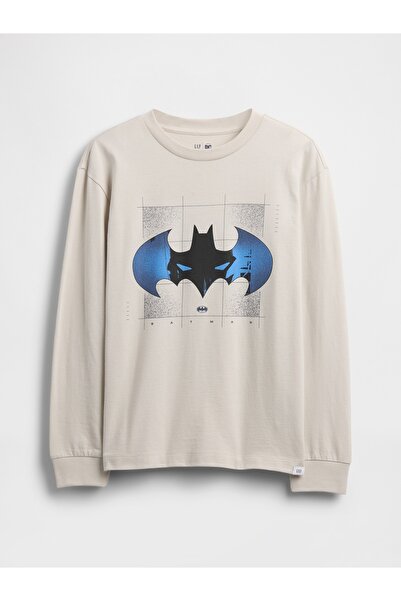 GAP Erkek Çocuk Bej DC™ Relaxed Grafik Baskılı T-Shirt