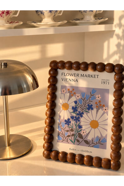 Bubble Tasarım Masa Üstü Çerçeve – Soft Mor Çiçekli Sydney Botanik Poster Baskı