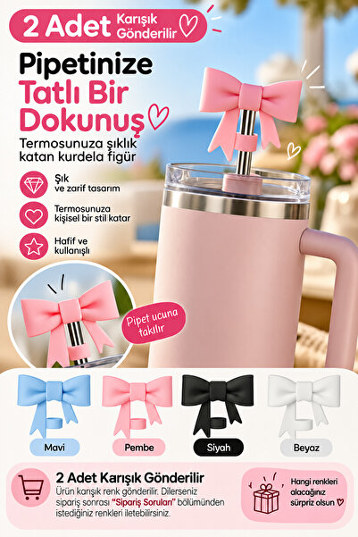 Stanley 2 Adet Quencher Uyumlu Fiyonk Aksesuar / Pipet Koruyucu / Silikon Pip...