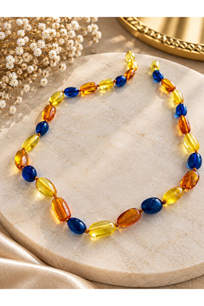 NİSSBEBE Certified Original Drop Amber Baby Kids Necklace and Adult Turquoise...