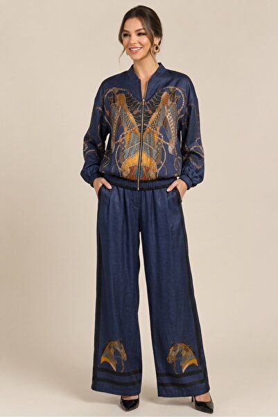 Park Moda Italian Satin Suit Jacket and Trousers