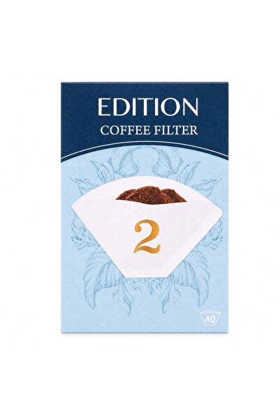 EDITION فلاتر قهوة ورقية V60 مقاس رقم 2 تناسب صانعات القهوة المقطرة عبوة من 4...