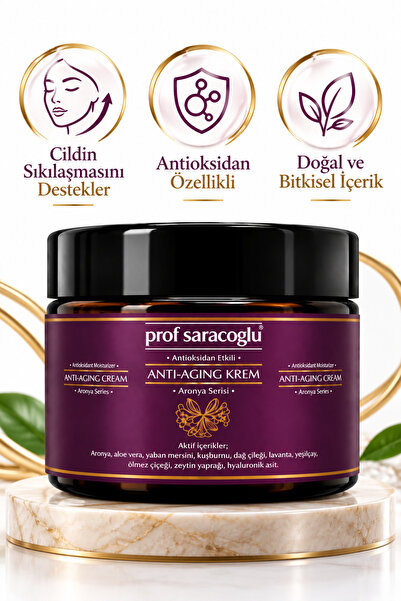 prof saracoğlu Aronya Anti Aging Krem 50 ml | Doğal Antioksidan Etkili | Cild...