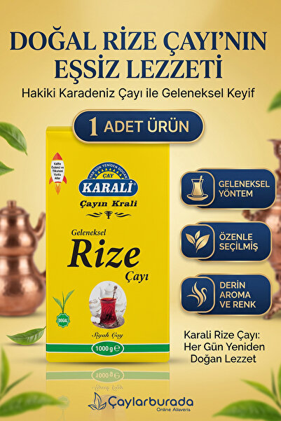 KARAALİ Karali Geleneksel Rize Dökme Çay 1000 Gr