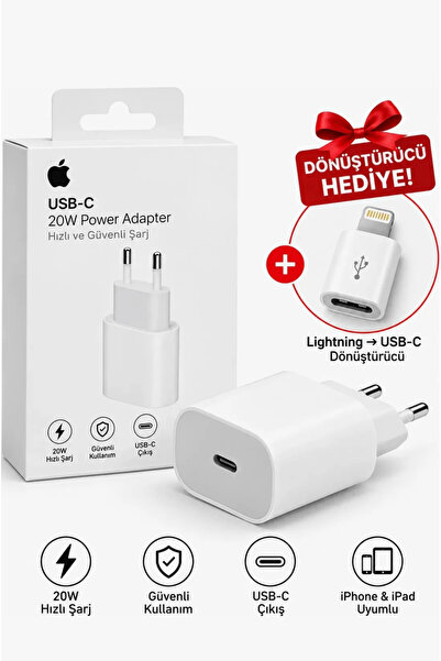 ithalattan iPhone 20 Watt (USB-C) Hızlı Şarj Güç Adaptörü MD3J4TU/A ORJİNAL v...