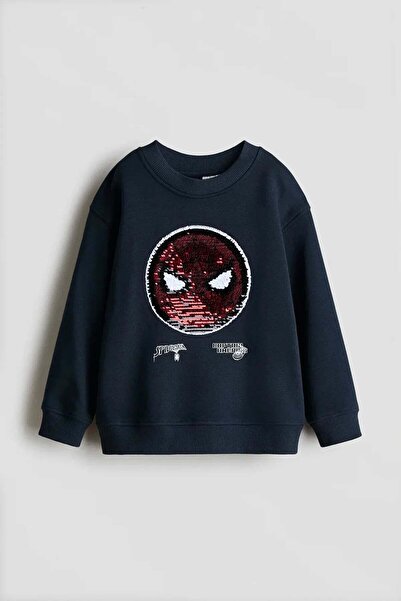 zeyderkids Erkek Bebek & Çocuk Çift Yönlü Pullu Sweatshirt