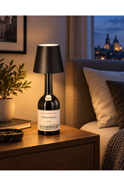OEM Lampă de masă modernă tip Bottle Lamp, cu design elegant inspirat din sti...