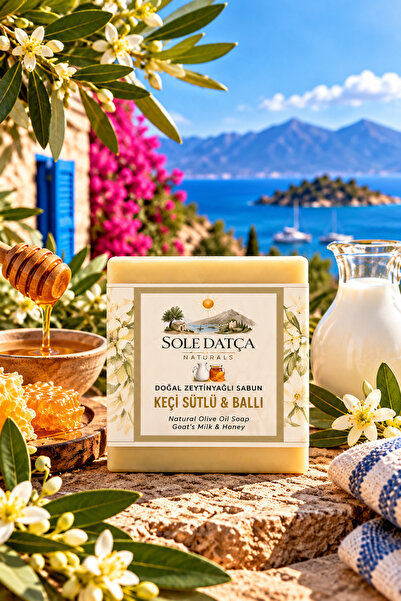 SOLE DATÇA KEÇİ SÜTLÜ BALLI ZEYTİNYAĞLI KATI SABUN 90 GR