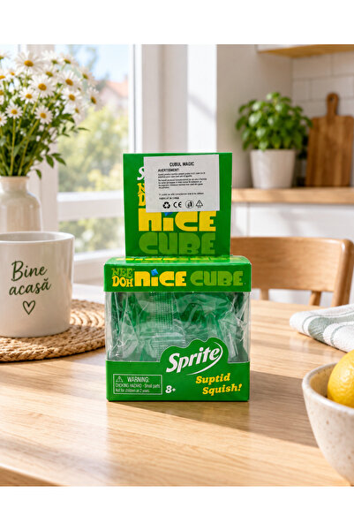 Needoh Jucărie antistres Nice Cube, cub senzorial squishy, Verde
