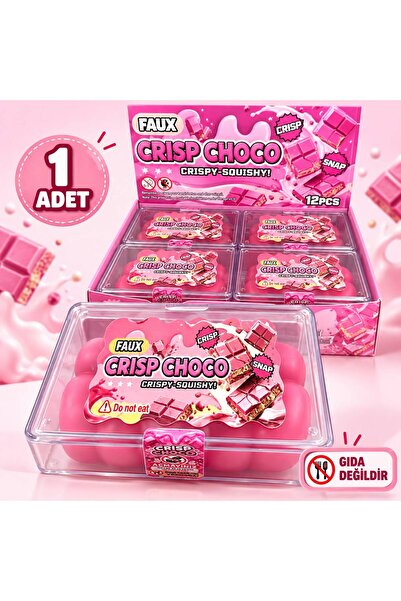 Squishy Crısp choco sukuşi çıtır çikolata sukuşi 1 adet kırılan çikolatalı sukuşi ( yenilmez )