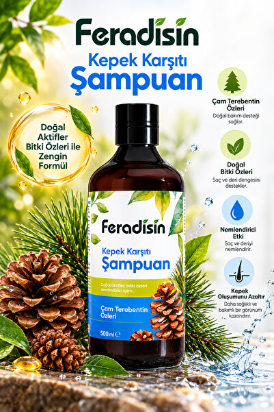 Feradisin Shampoo for Dandruff-Prone Hair 500 ml. Gimdes Halal Certified.