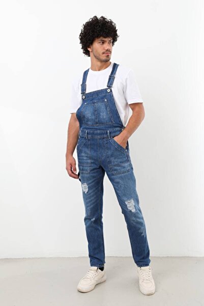 BNY JEANS Erkek Jean Tulum Pantolon Koyu Mavi