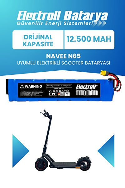 Navee N65 Batarya 48v 12.500mah Pil (Orijinal Kapasite) Elektrikli Scooter Bataryası Değişimi