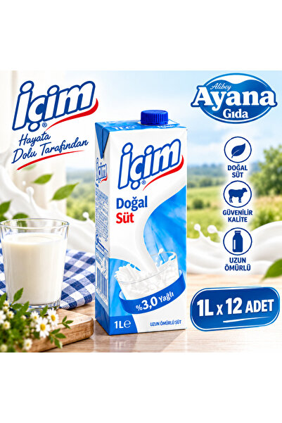 İçim TAM YAĞLI SÜT 1LT X 12 ADET