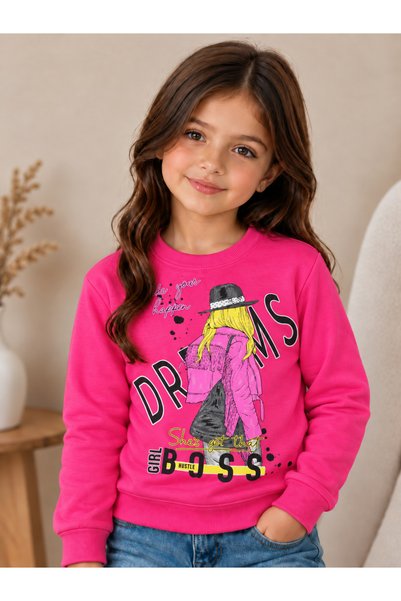 Kamika Good Quality 2 Rope Charted Girl's Sweatshirt
