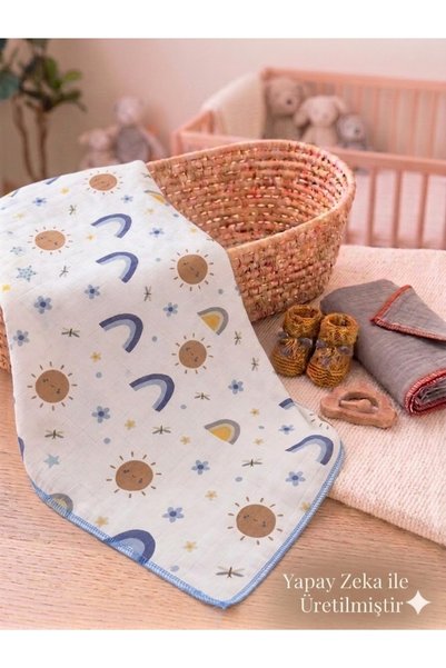 Generic Brand Newborn Baby Blanket Multi-Purpose 100*120 Muslin Cloth 100% Co...