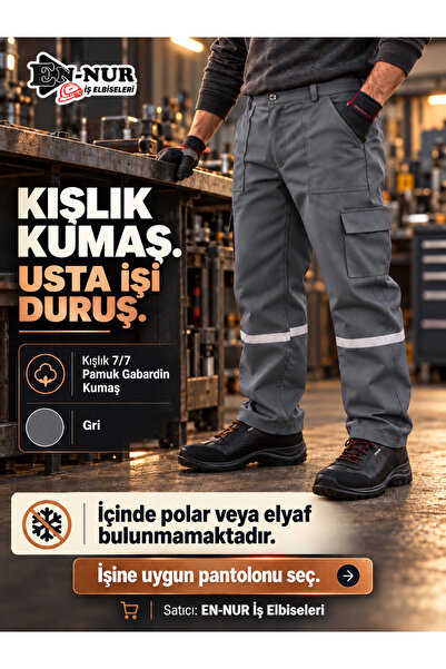 EN-NUR Kışlık Gri Iş Pantolonu