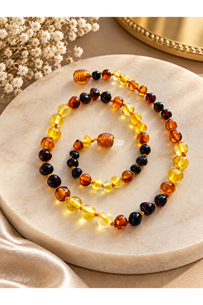 NİSSBEBE Certified Original Damla Amber Baby Child Necklace