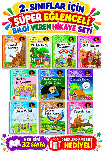 GÖNÜL YAYINCILIK 2.sınıflar Için Okumayı Sevdiren Ve 10 adet Karışık Hikaye K...