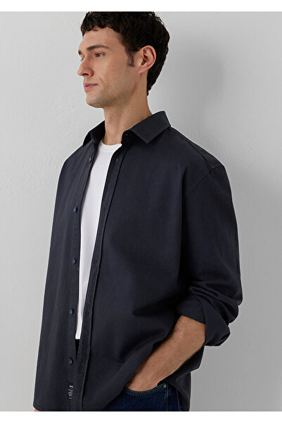 Mavi Navy Blue Shirt Loose Fit / Relaxed Comfortable Cut 0212083-70489