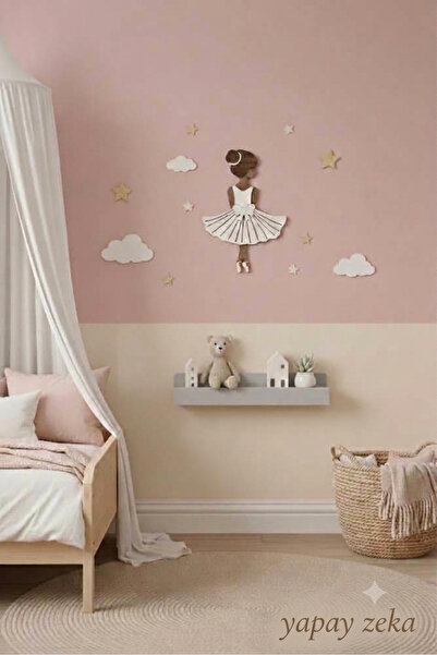 mdmetadesign Balerin Kız Duvar Süsü