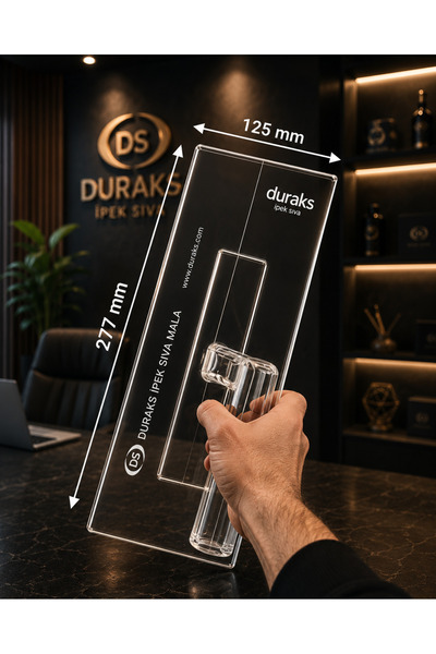 Genel Markalar Duyar Canlı Ipek Sıva Malası (ŞEFFAF MİKA MALA) | 12.5x27.7 Cm...