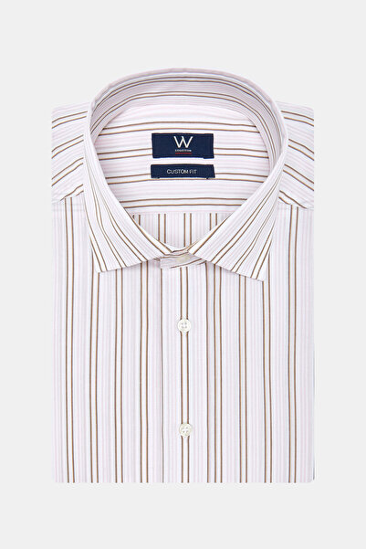 W Collection KAHVE PEMBE GÖMLEK