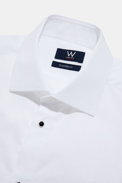 W Collection BEYAZ UZUN KOLLU CUSTOM GÖMLEK