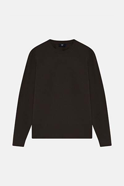 W Collection KAHVE PAMUK SWEATSHİRT