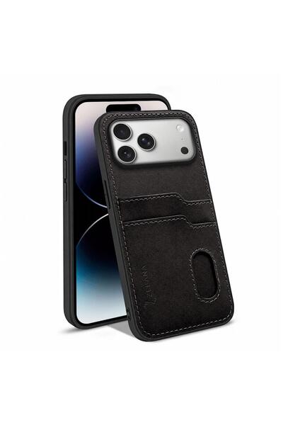Zebana Apple iPhone 18 Pro Compatible Case Luxury Leather Case with Card Hold...