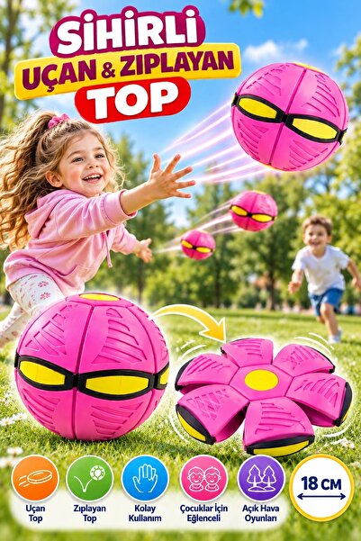 Kitchen Beauty Flat Ball Sihirli Top Dönüşebilen Uçan Frizbi Disk Futbol & Eğ...