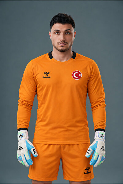 hummel Royal Milli Takım Kaleci Forma Takımı Neon Turuncu