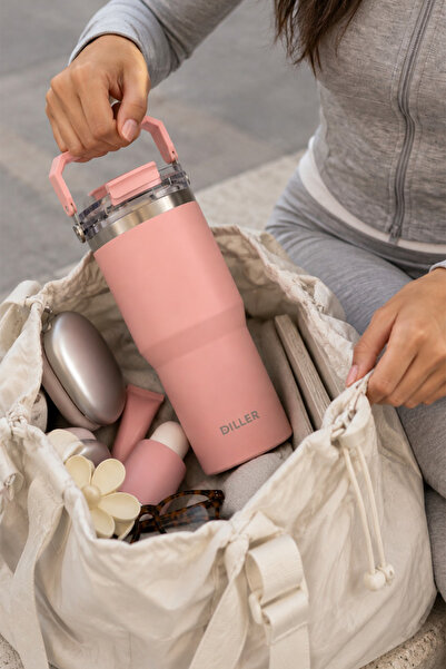 DILLER Mlh9168 Thermos with Top Handle 620ml Pink