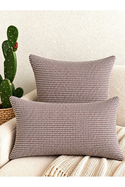 Decamor home Rose Glitter Mink Throw Pillow Cover